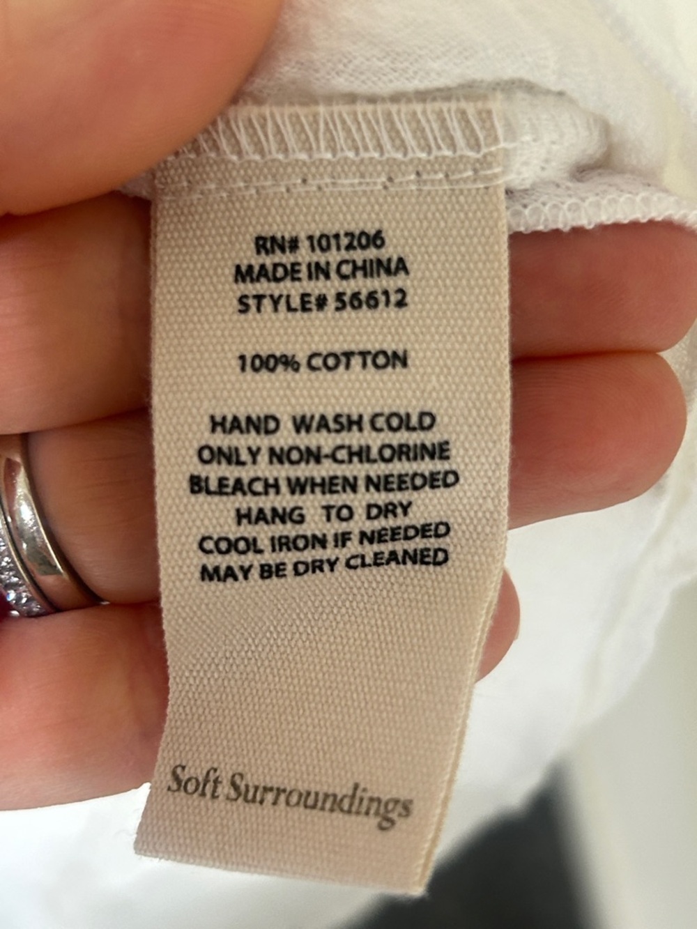SOFT SURROUNDINGS Siesta Key Tunic 100% Cotton White Size 2X - Picture 14 of 15